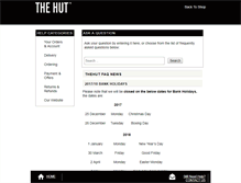 Tablet Screenshot of help.thehut.com